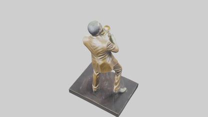 Louis Armstrong statue model VR / AR / low-poly