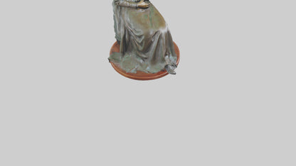 3D model Louisa May Alcott statue model VR / AR / low-poly