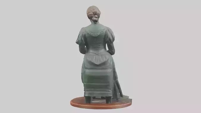 3D model Louisa May Alcott statue model VR / AR / low-poly
