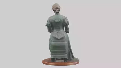 3D model Louisa May Alcott statue model VR / AR / low-poly