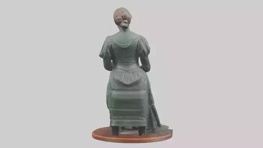 3D model Louisa May Alcott statue model VR / AR / low-poly