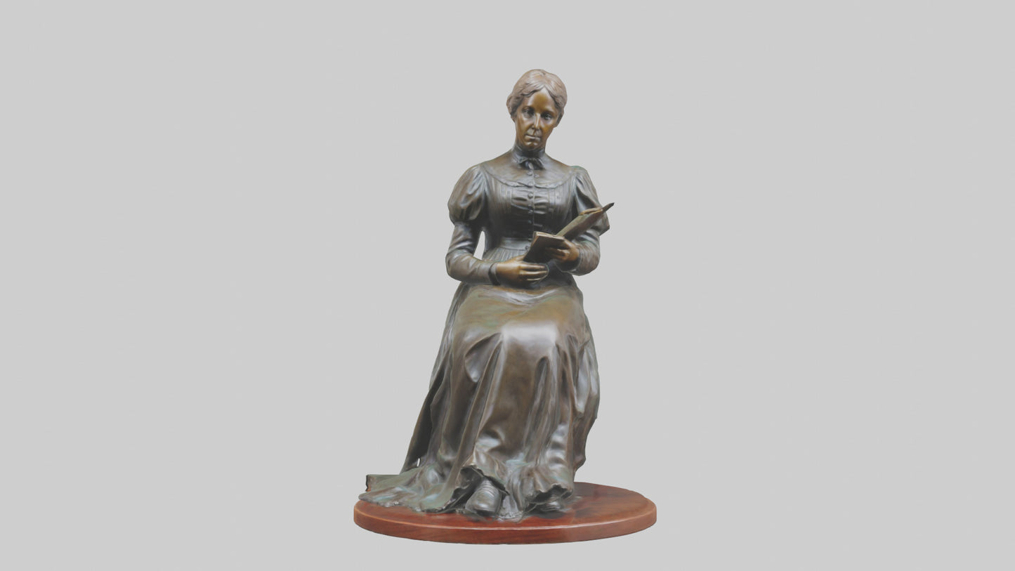 3D model Louisa May Alcott statue model VR / AR / low-poly