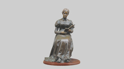 3D model Louisa May Alcott statue model VR / AR / low-poly