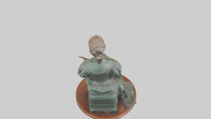 3D model Louisa May Alcott statue model VR / AR / low-poly