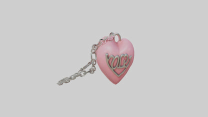3D model Love heart keychain model VR / AR / low-poly