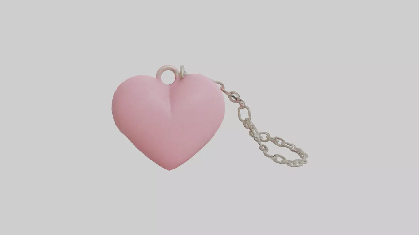3D model Love heart keychain model VR / AR / low-poly
