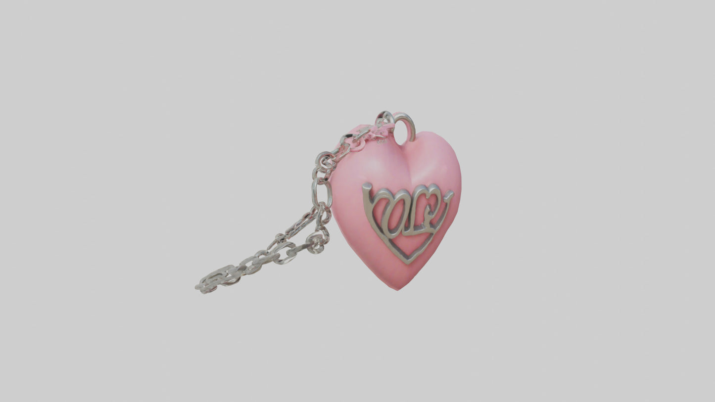 3D model Love heart keychain model VR / AR / low-poly