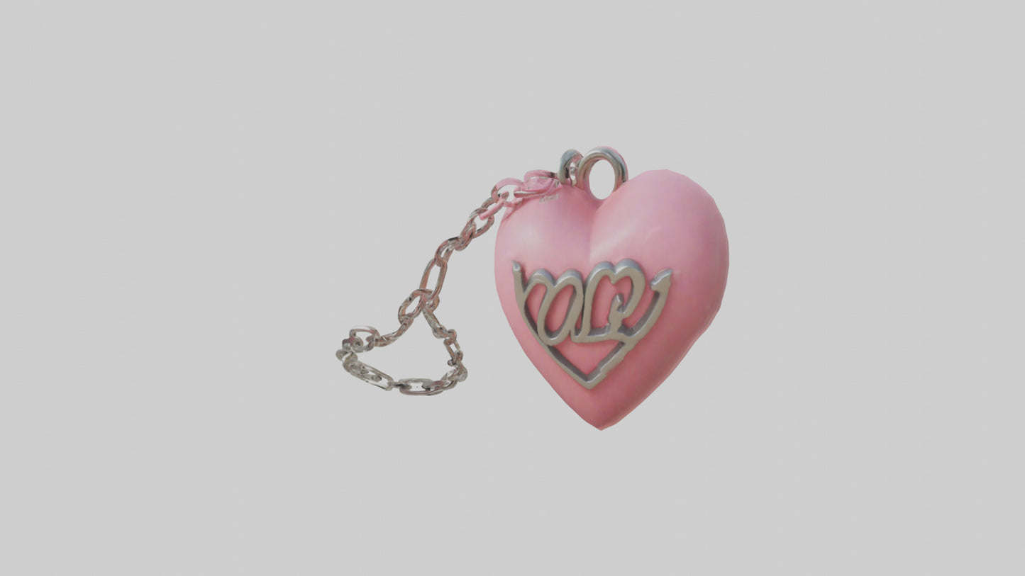 3D model Love heart keychain model VR / AR / low-poly