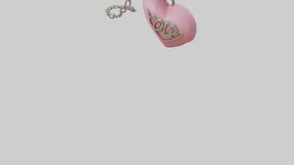 3D model Love heart keychain model VR / AR / low-poly