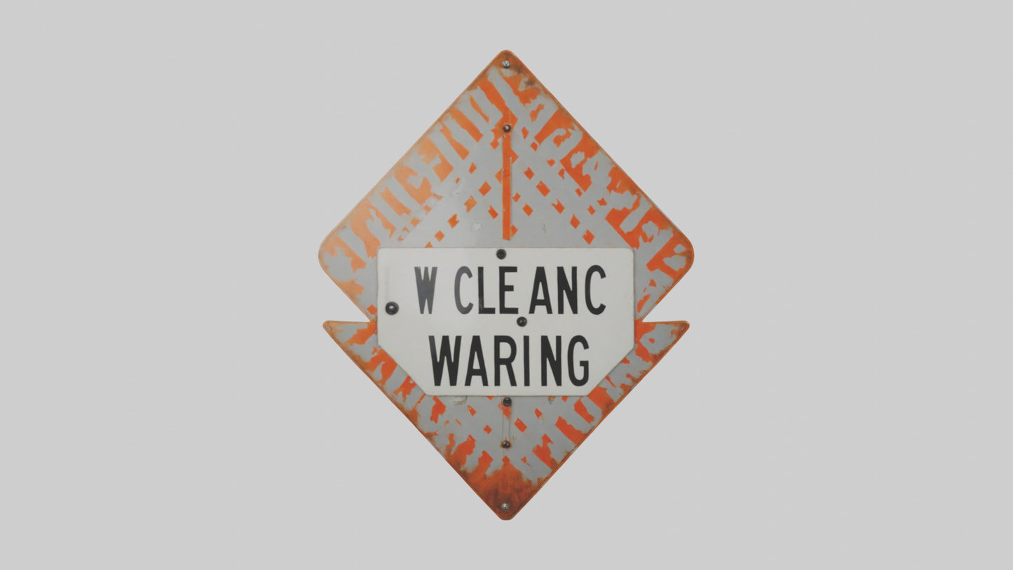 3D model Low Clearance Warning Sign model VR / AR / low-poly