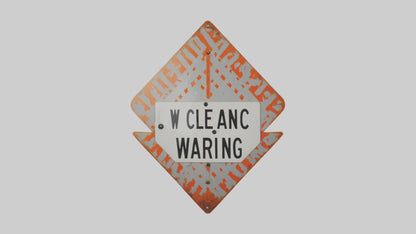 3D model Low Clearance Warning Sign model VR / AR / low-poly