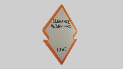 3D model Low Clearance Warning Sign model VR / AR / low-poly