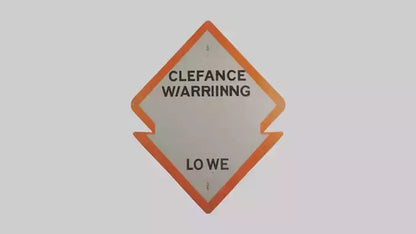 3D model Low Clearance Warning Sign model VR / AR / low-poly