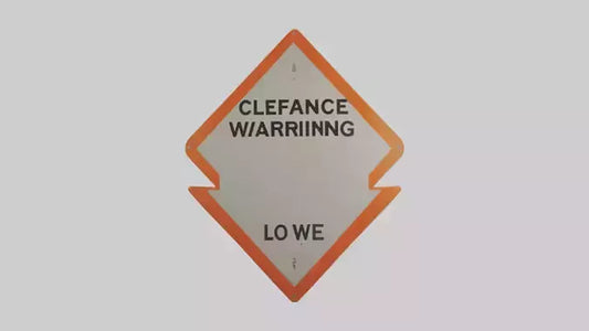 3D model Low Clearance Warning Sign model VR / AR / low-poly