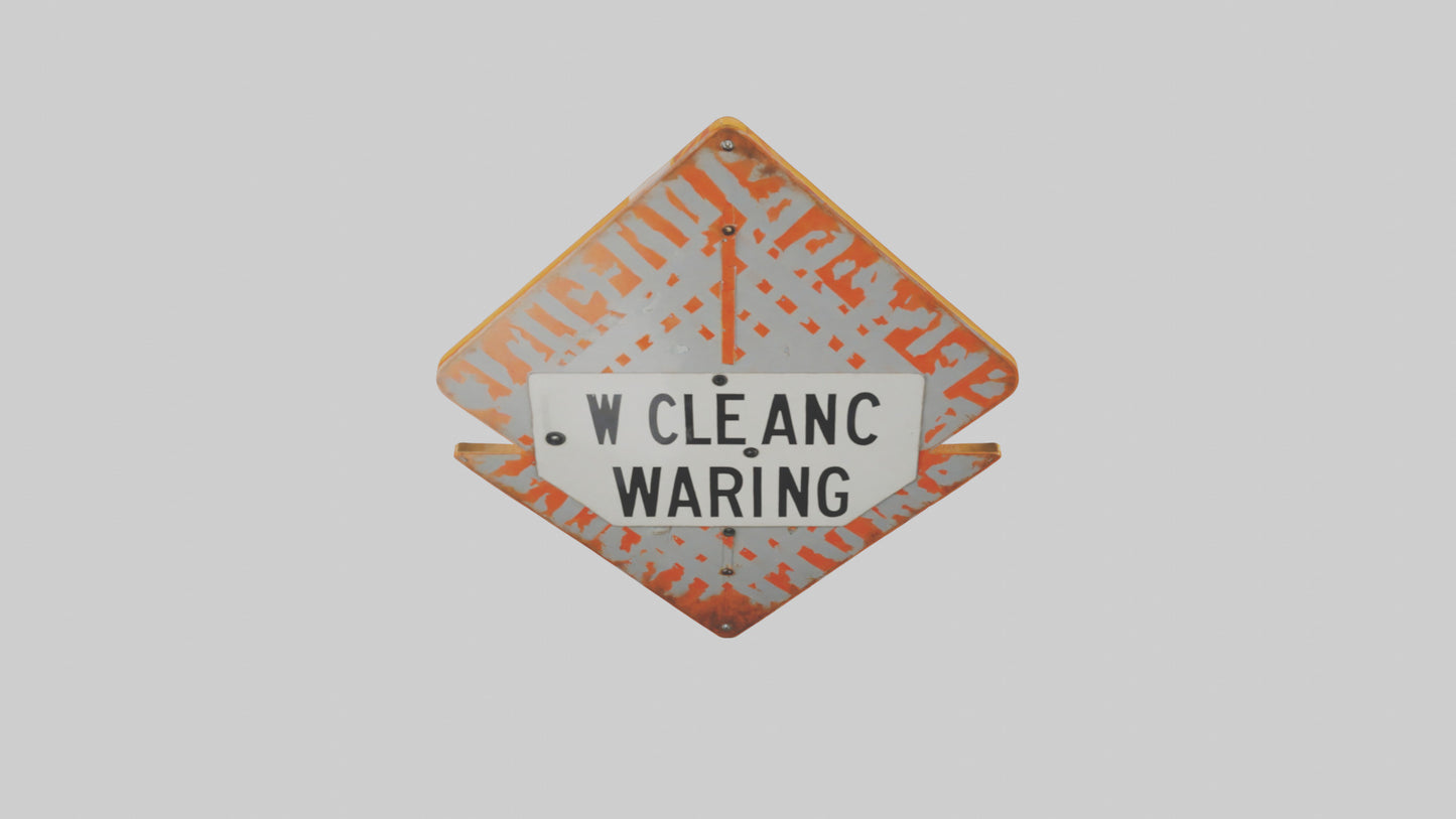 3D model Low Clearance Warning Sign model VR / AR / low-poly