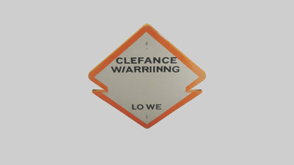 3D model Low Clearance Warning Sign model VR / AR / low-poly