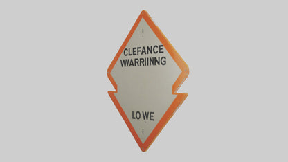 3D model Low Clearance Warning Sign model VR / AR / low-poly