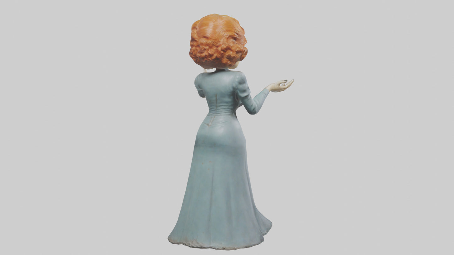 Lucille Ball statue model VR / AR / low-poly