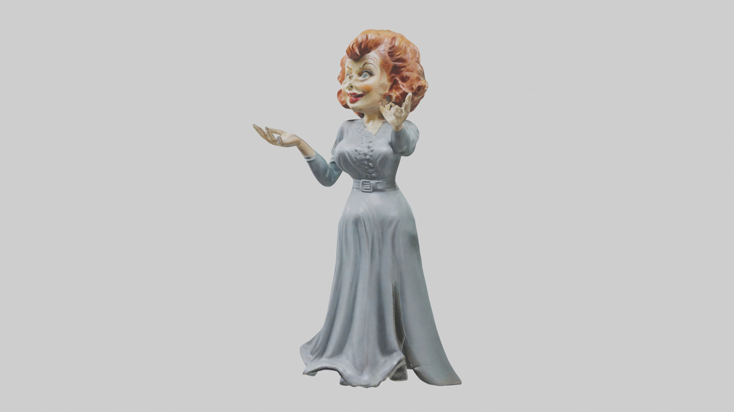Lucille Ball statue model VR / AR / low-poly