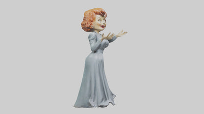 Lucille Ball statue model VR / AR / low-poly