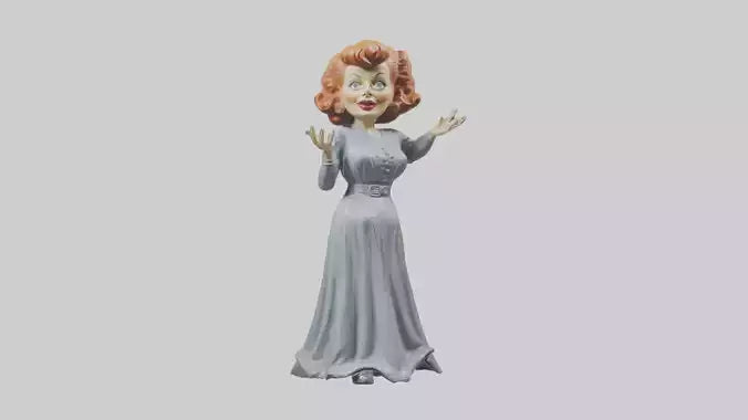 Lucille Ball statue model VR / AR / low-poly