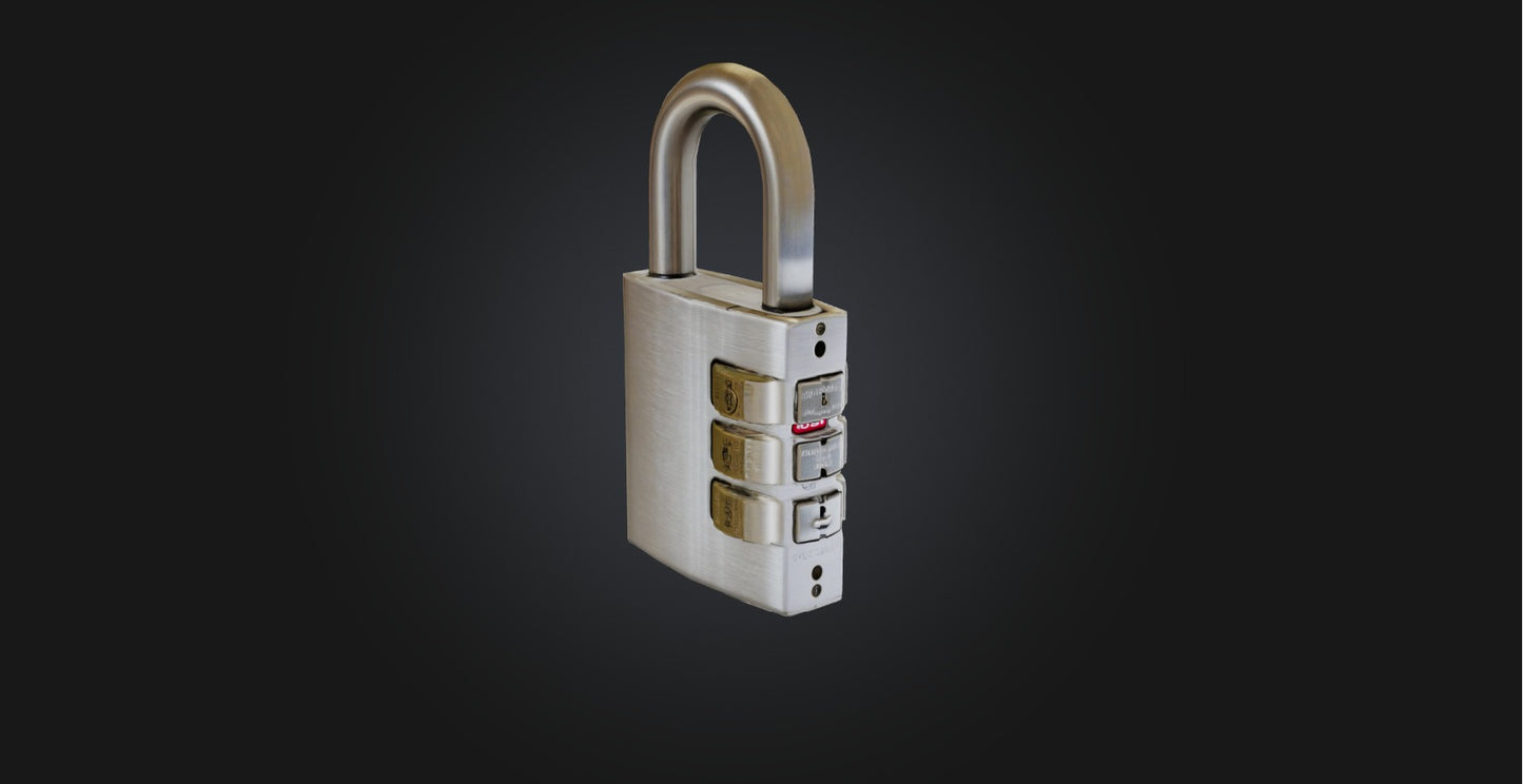 3D model Luggage lock VR / AR / low-poly