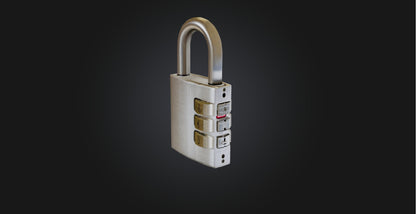 3D model Luggage lock VR / AR / low-poly