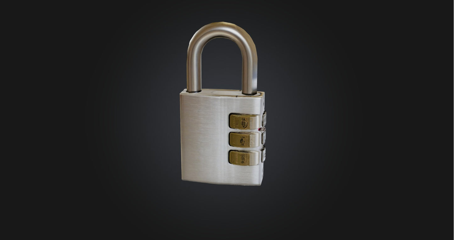 3D model Luggage lock VR / AR / low-poly