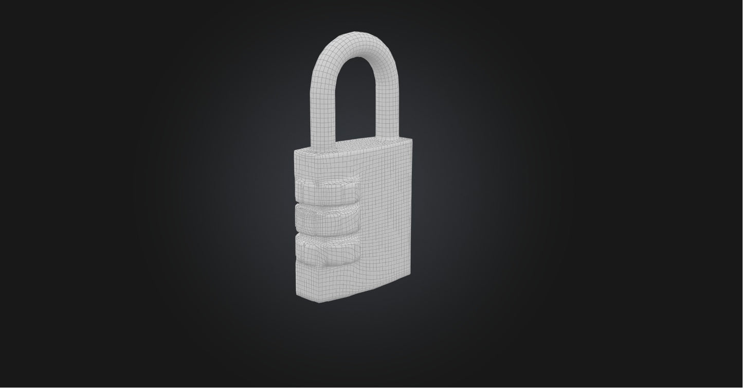 3D model Luggage lock VR / AR / low-poly