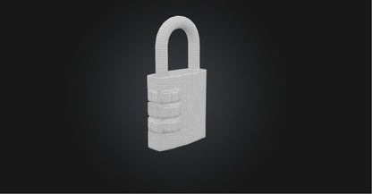 3D model Luggage lock VR / AR / low-poly