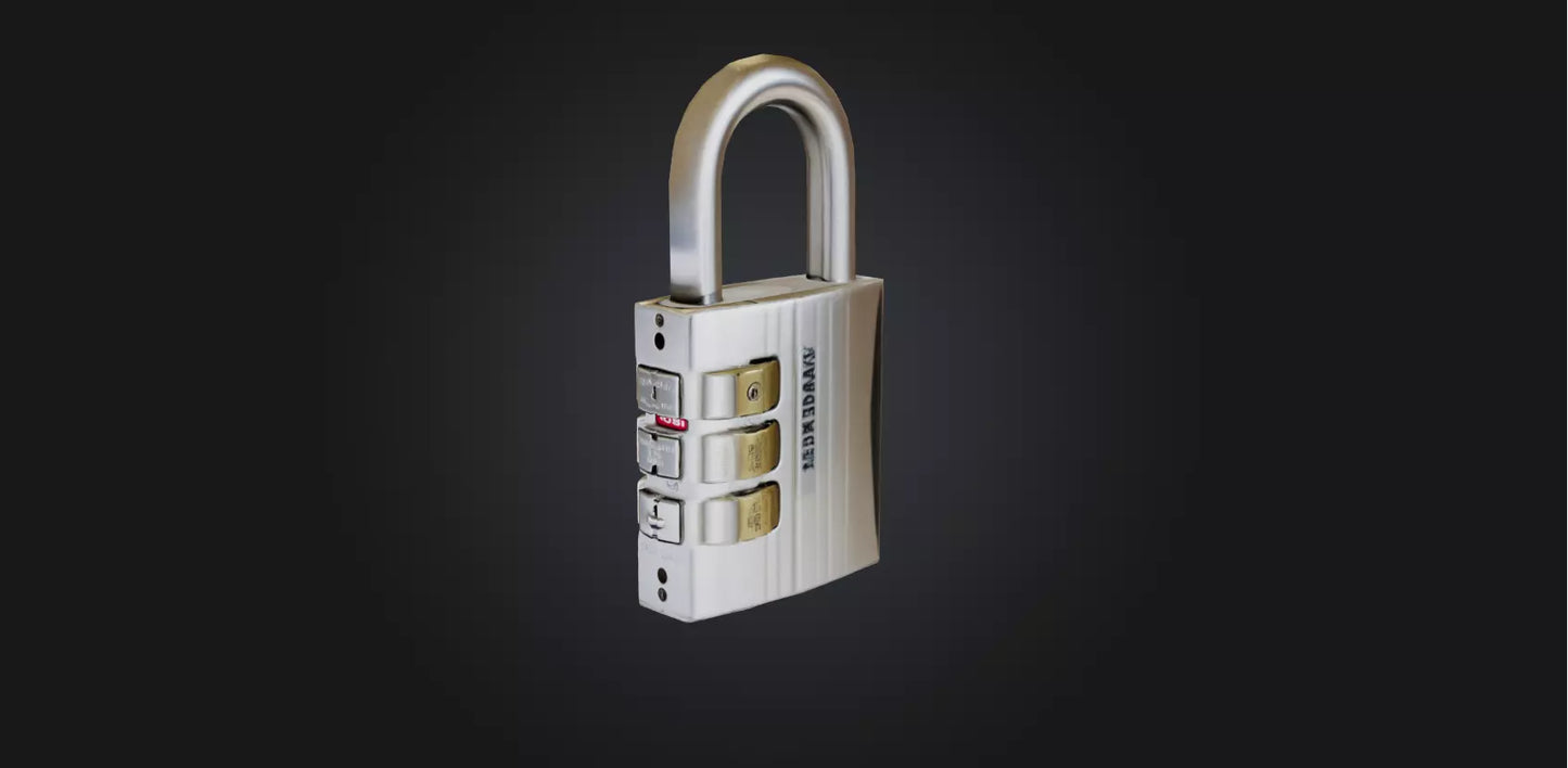 3D model Luggage lock VR / AR / low-poly