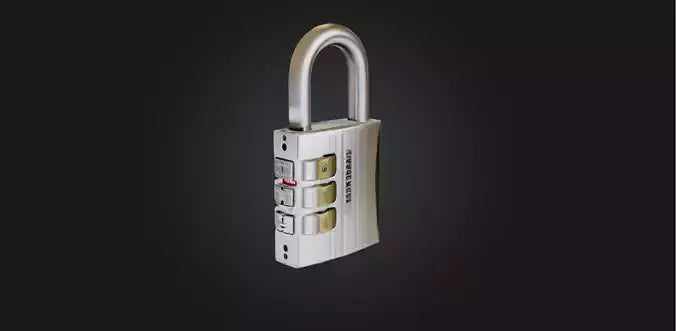 3D model Luggage lock VR / AR / low-poly