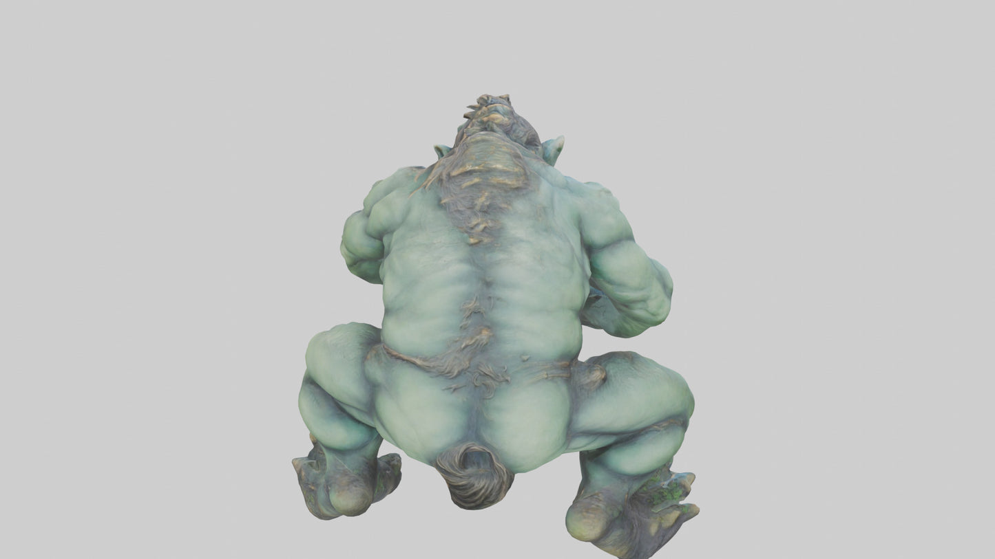 3D model Lurking Troll statue model VR / AR / low-poly