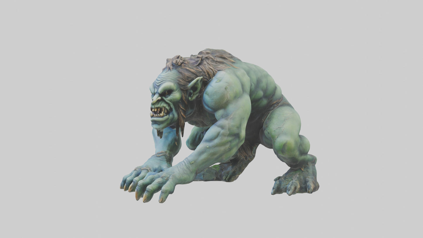 3D model Lurking Troll statue model VR / AR / low-poly