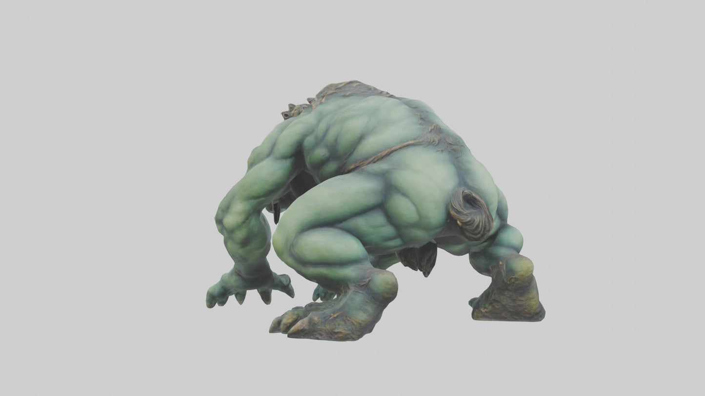 3D model Lurking Troll statue model VR / AR / low-poly