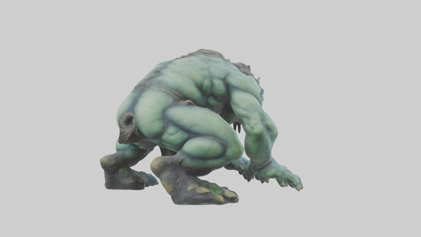 3D model Lurking Troll statue model VR / AR / low-poly