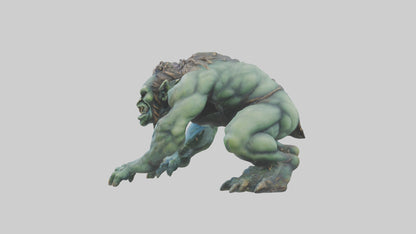 3D model Lurking Troll statue model VR / AR / low-poly
