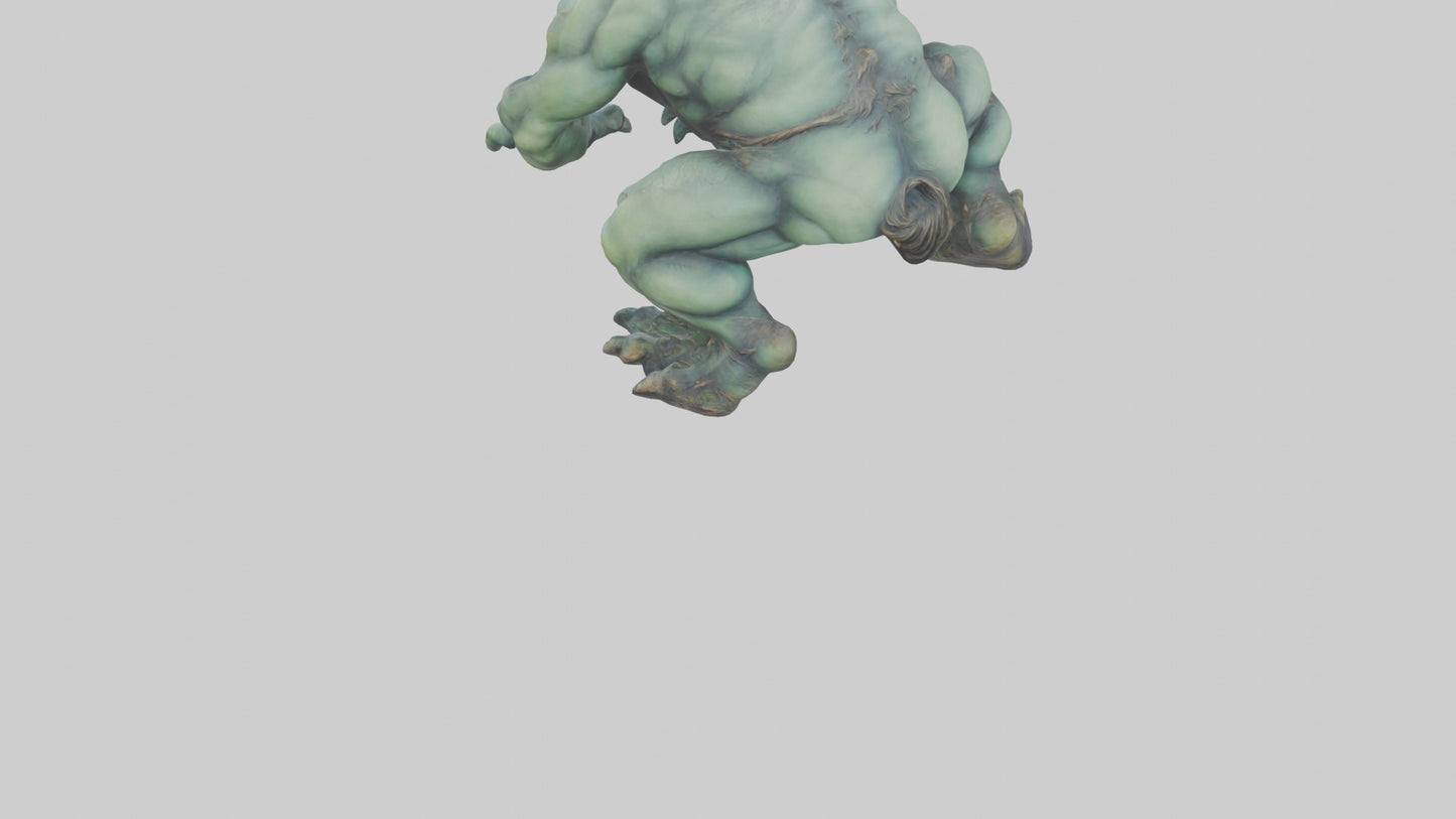 3D model Lurking Troll statue model VR / AR / low-poly