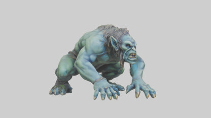 3D model Lurking Troll statue model VR / AR / low-poly