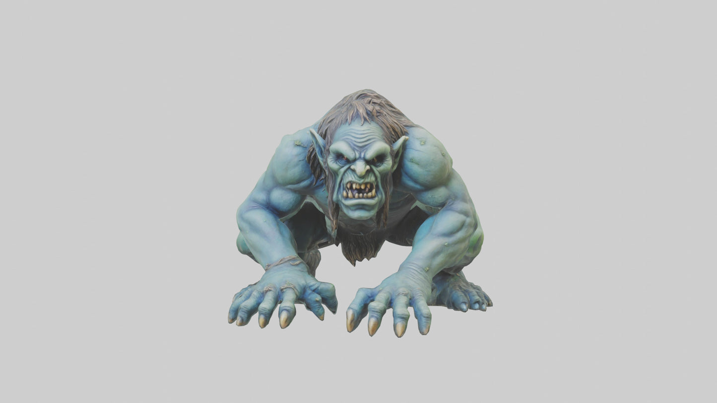 3D model Lurking Troll statue model VR / AR / low-poly