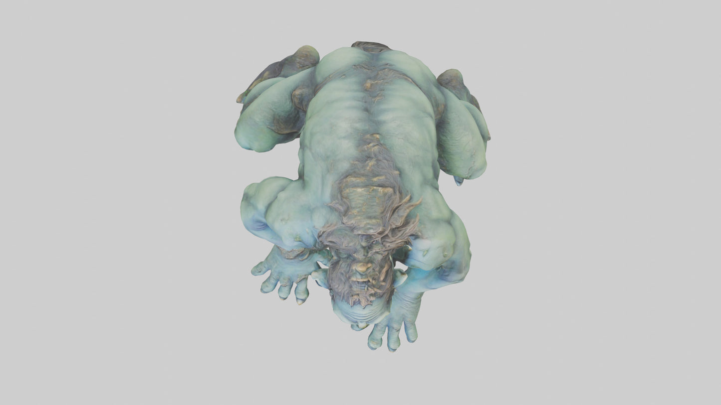 3D model Lurking Troll statue model VR / AR / low-poly