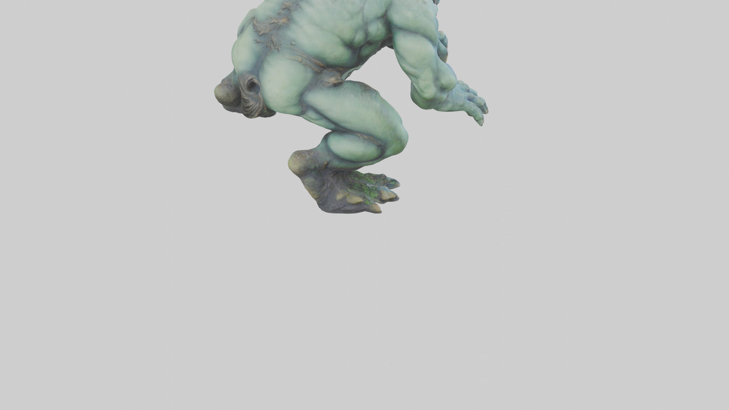 3D model Lurking Troll statue model VR / AR / low-poly
