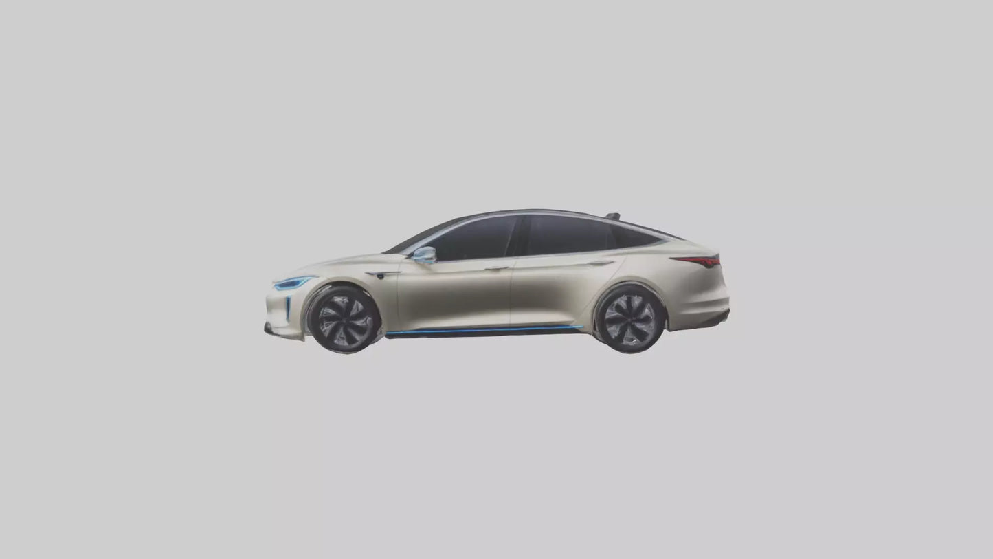3D model Luxury Electric Sedan model VR / AR / low-poly
