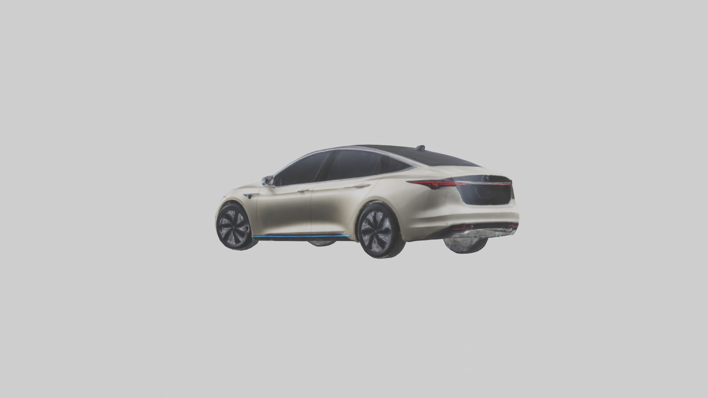 3D model Luxury Electric Sedan model VR / AR / low-poly
