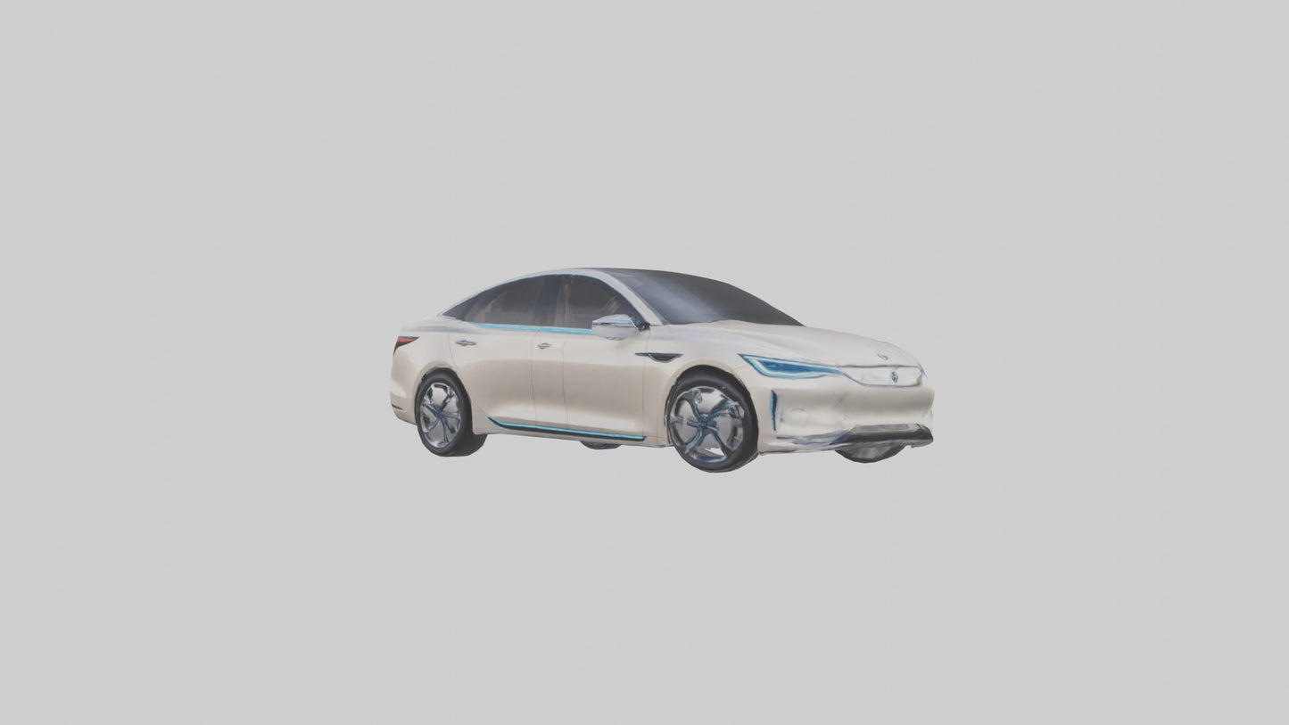 3D model Luxury Electric Sedan model VR / AR / low-poly