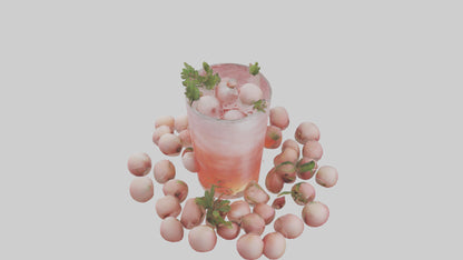 3D model Lychee soda model VR / AR / low-poly