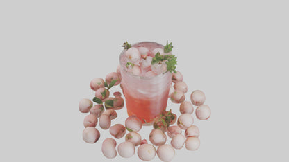 3D model Lychee soda model VR / AR / low-poly