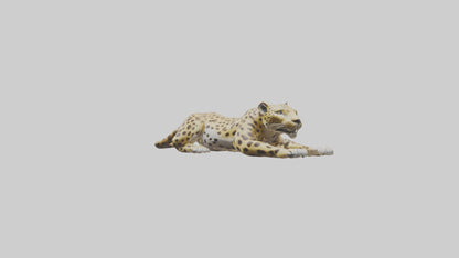 3D model Lying Leopard Model 1 VR / AR / low-poly