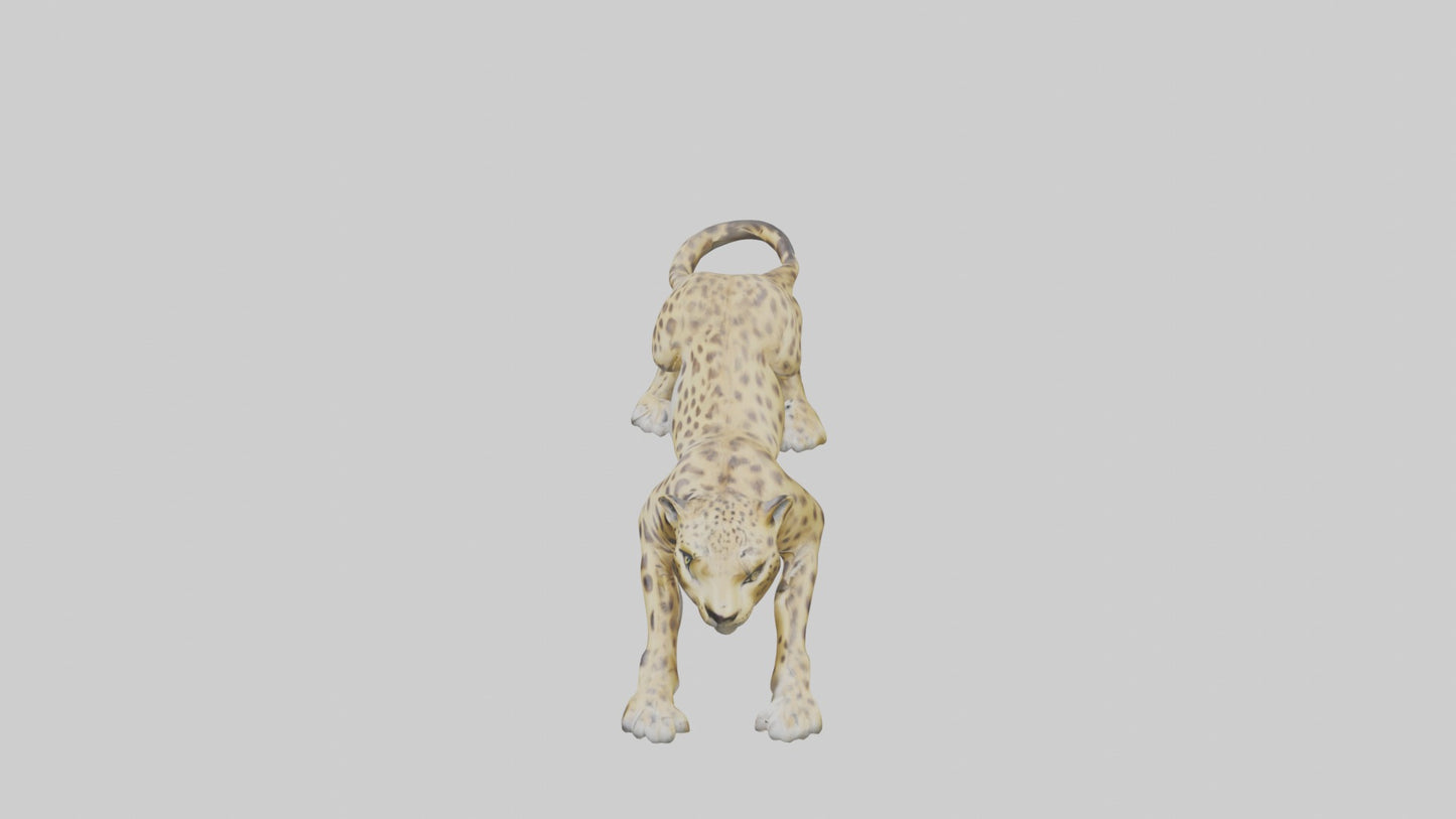 3D model Lying Leopard Model 1 VR / AR / low-poly