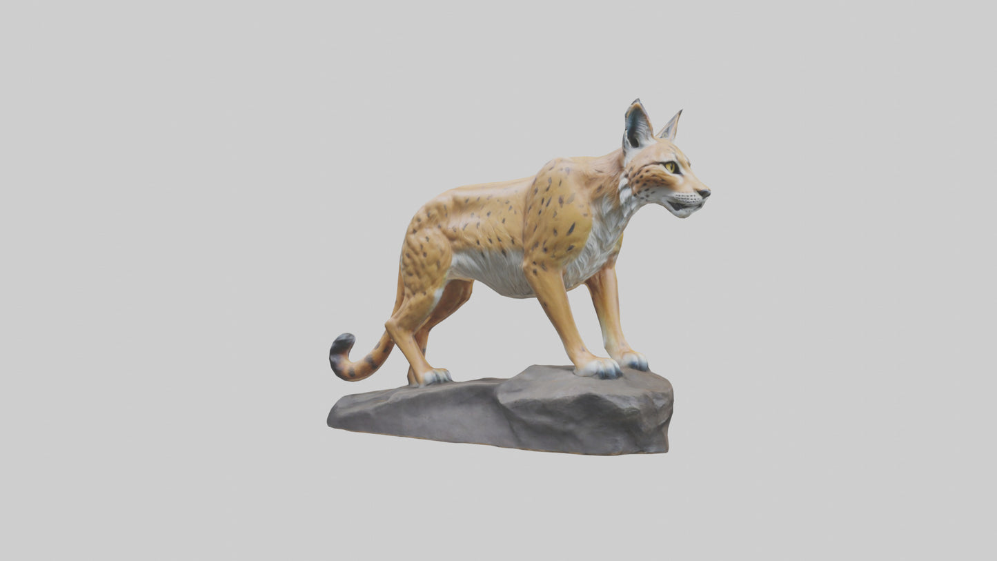 3D model Lynx statue model VR / AR / low-poly